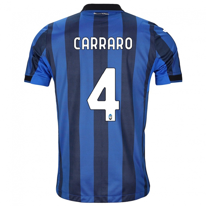 Kandiny Heren Marco Carraro #4 Zwart Blauw Thuisshirt Thuistenue 2023/24 T-Shirt België