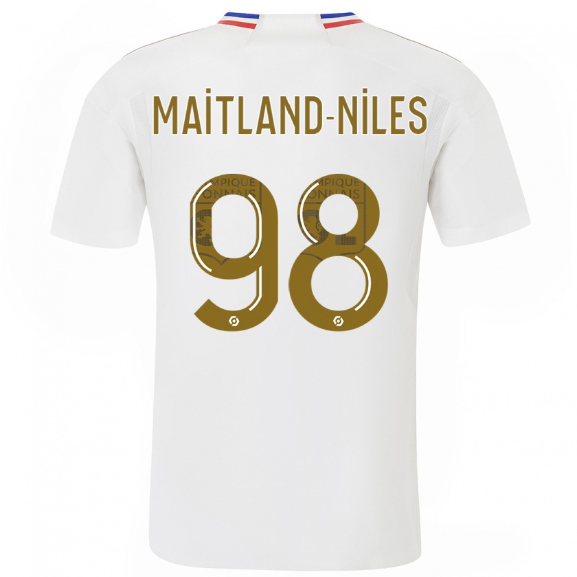 Kandiny Heren Ainsley Maitland-Niles #98 Wit Thuisshirt Thuistenue 2023/24 T-Shirt België