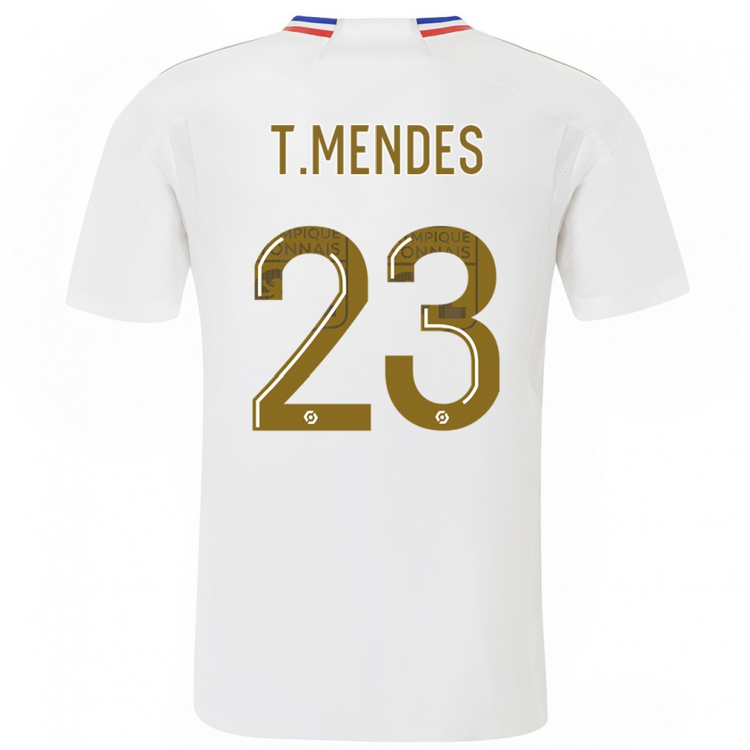 Kandiny Heren Thiago Mendes #23 Wit Thuisshirt Thuistenue 2023/24 T-Shirt België