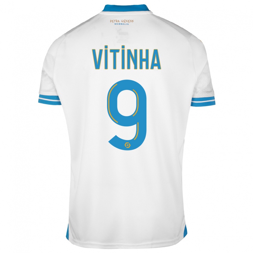 Kandiny Heren Vitinha #9 Wit Thuisshirt Thuistenue 2023/24 T-Shirt België