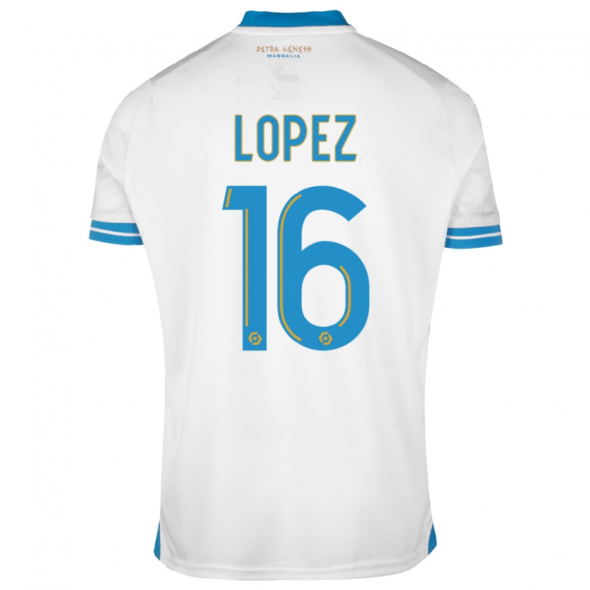 Kandiny Uomo Maglia Pau López #16 Bianco Kit Gara Home 2023/24 Maglietta