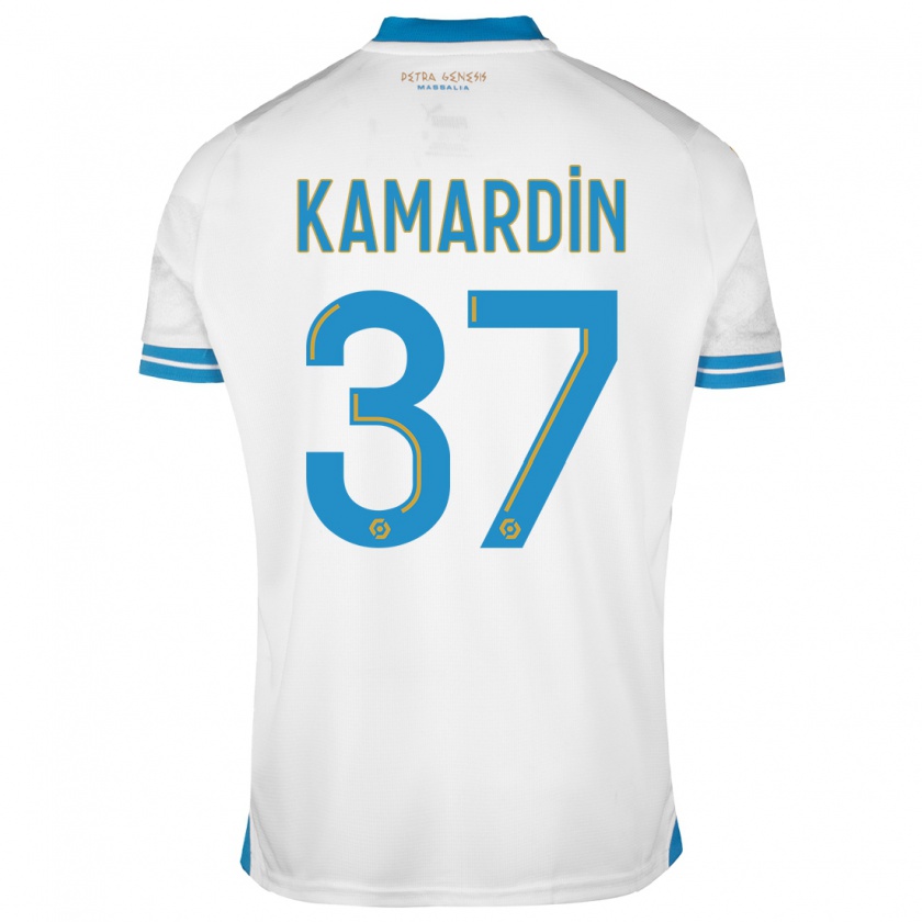 Kandiny Uomo Maglia Aaron Kamardin #37 Bianco Kit Gara Home 2023/24 Maglietta