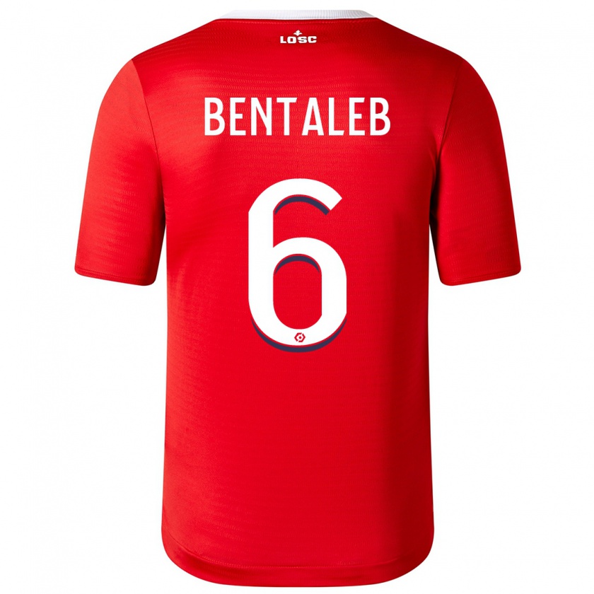 Kandiny Hombre Camiseta Nabil Bentaleb #6 Rojo 1ª Equipación 2023/24 La Camisa