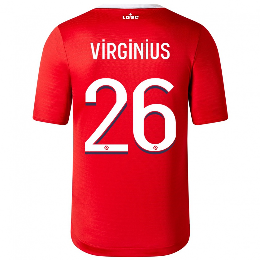 Kandiny Heren Alan Virginius #26 Rood Thuisshirt Thuistenue 2023/24 T-Shirt België