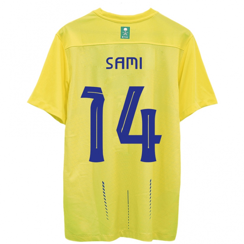 Kandiny Hombre Camiseta Sami Al-Najei #14 Amarillo 1ª Equipación 2023/24 La Camisa