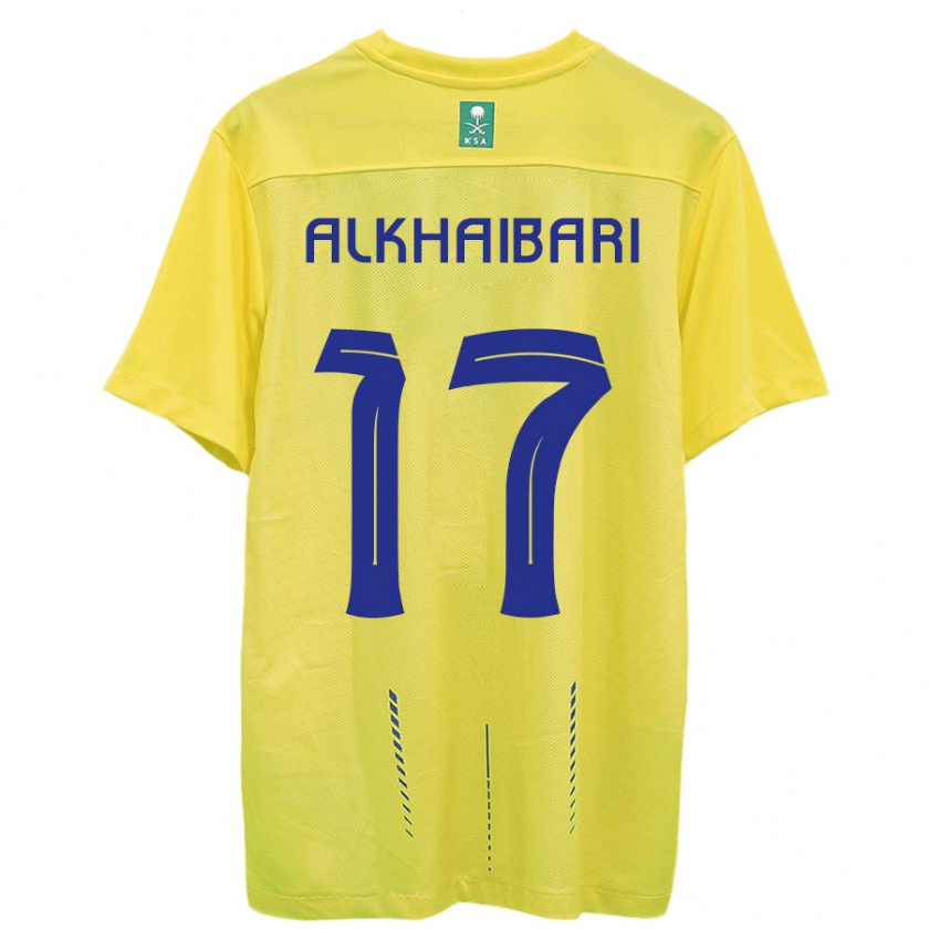 Kandiny Hombre Camiseta Abdullah Al-Khaibari #17 Amarillo 1ª Equipación 2023/24 La Camisa