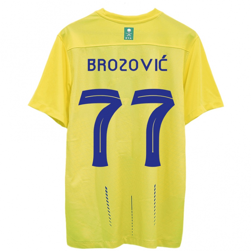 Kandiny Uomo Maglia Marcelo Brozovic #77 Giallo Kit Gara Home 2023/24 Maglietta