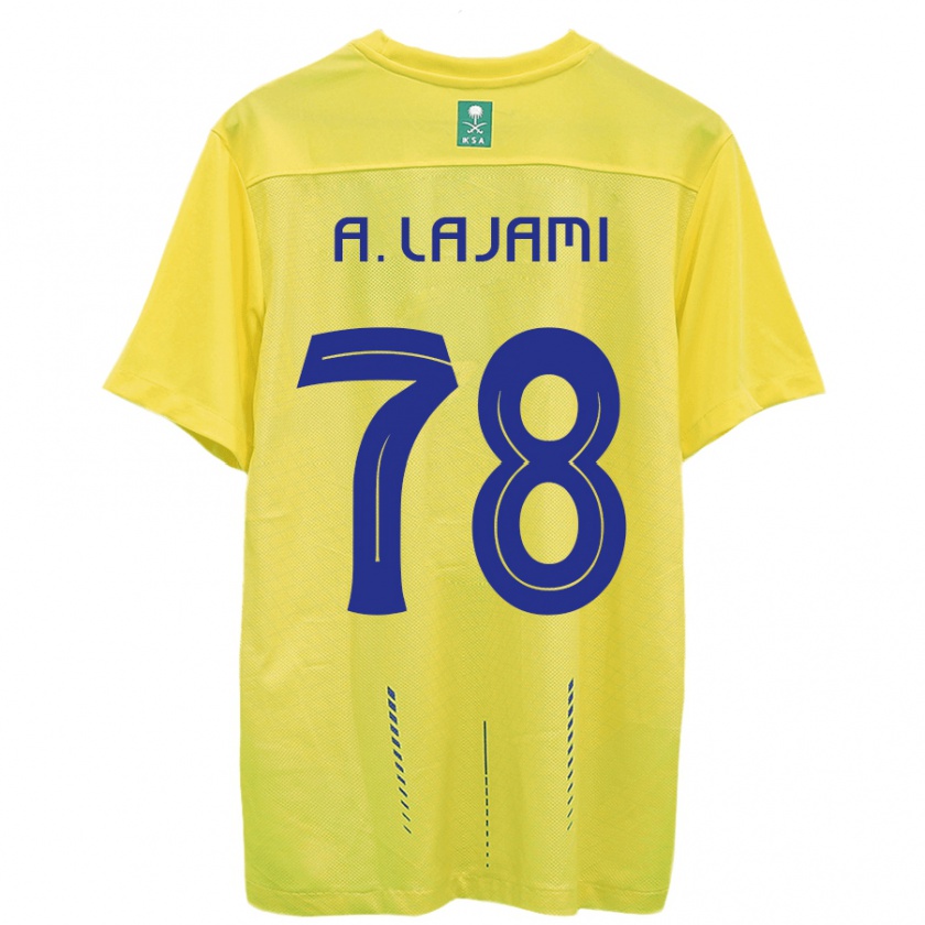 Kandiny Hombre Camiseta Ali Lajami #78 Amarillo 1ª Equipación 2023/24 La Camisa