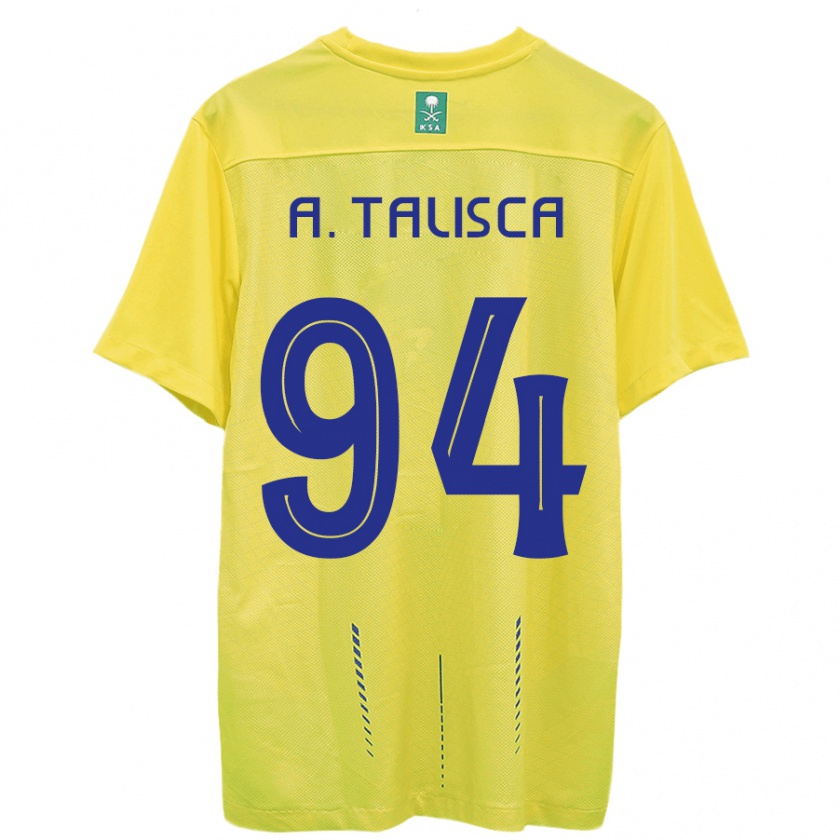 Kandiny Uomo Maglia Talisca #94 Giallo Kit Gara Home 2023/24 Maglietta