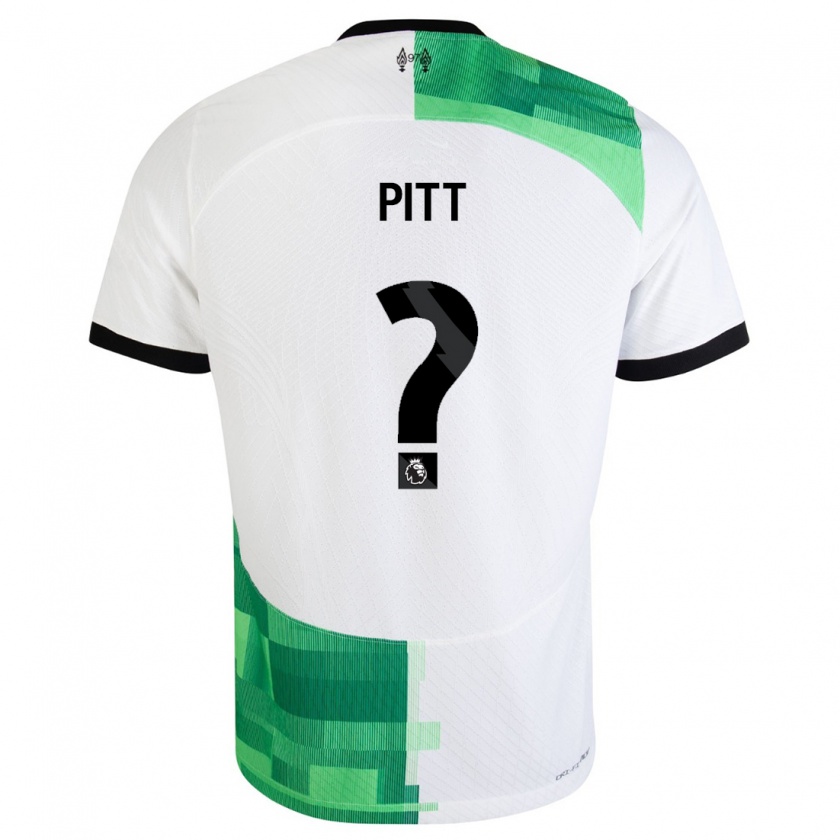 Kandiny Uomo Maglia Lucas Pitt #0 Bianco Verde Kit Gara Away 2023/24 Maglietta