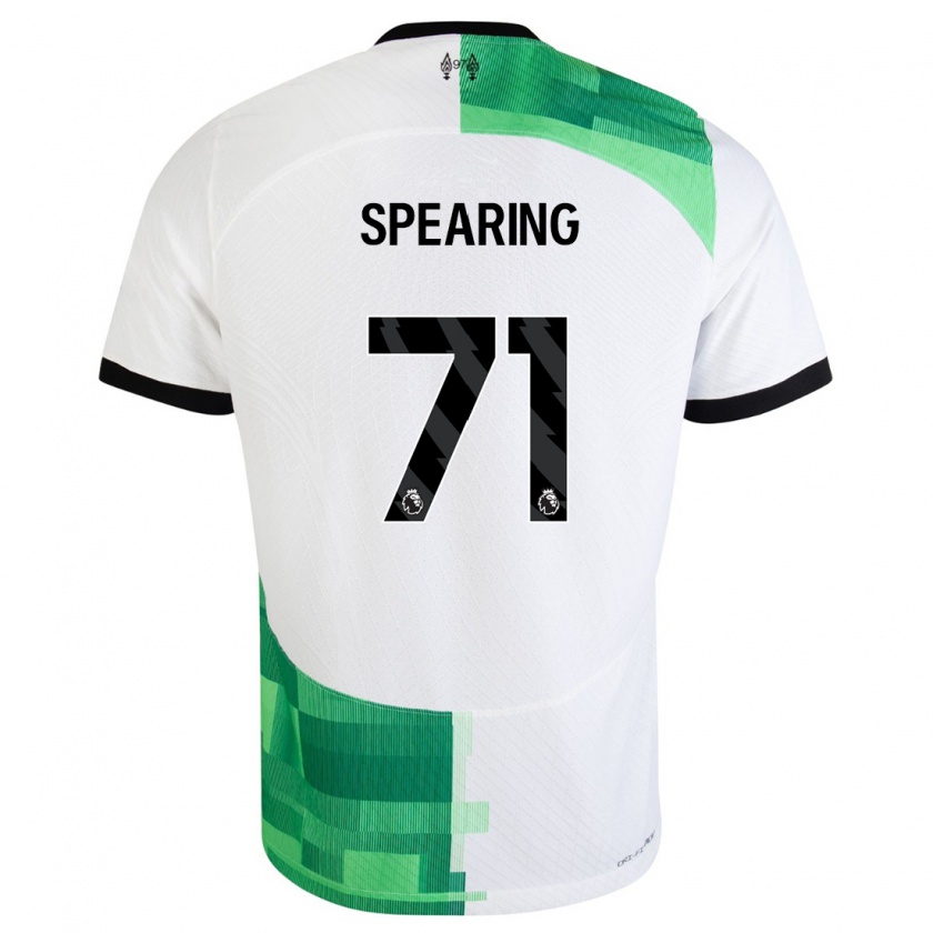 Kandiny Uomo Maglia Jay Spearing #71 Bianco Verde Kit Gara Away 2023/24 Maglietta