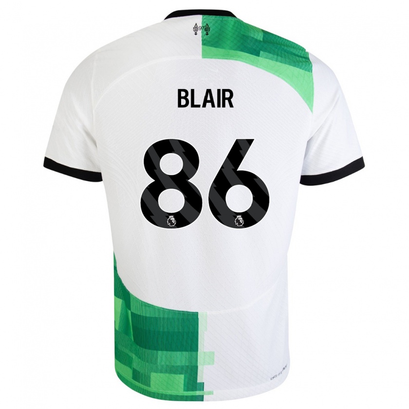 Kandiny Hombre Camiseta Harvey Blair #86 Blanco Verde 2ª Equipación 2023/24 La Camisa