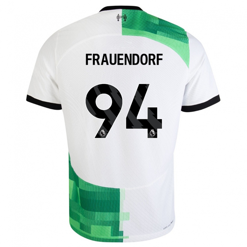 Kandiny Uomo Maglia Melkamu Frauendorf #94 Bianco Verde Kit Gara Away 2023/24 Maglietta