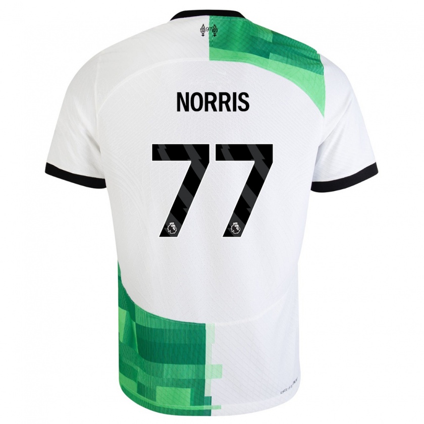 Kandiny Uomo Maglia James Norris #77 Bianco Verde Kit Gara Away 2023/24 Maglietta