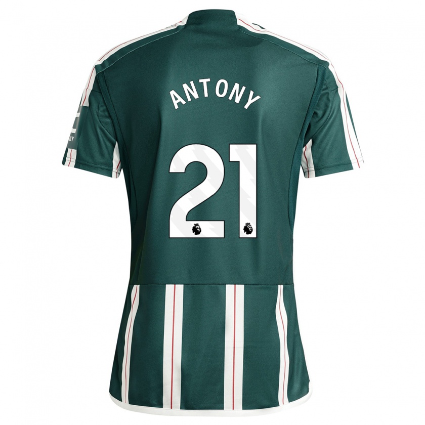 Kandiny Hombre Camiseta Antony #21 Verde Oscuro 2ª Equipación 2023/24 La Camisa México