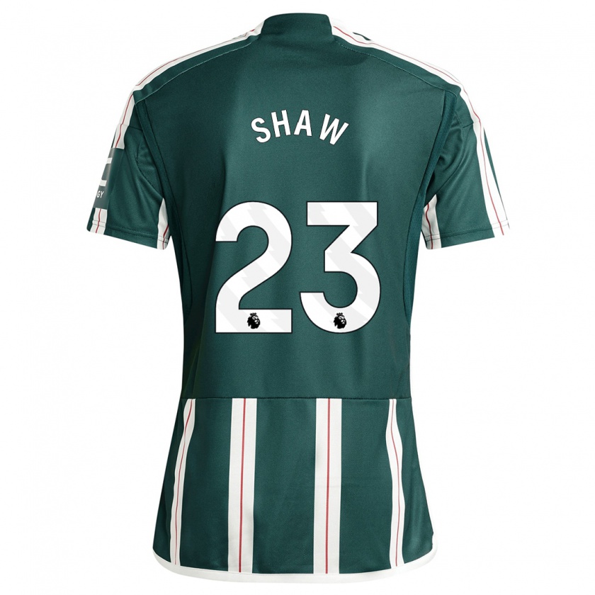 Kandiny Hombre Camiseta Luke Shaw #23 Verde Oscuro 2ª Equipación 2023/24 La Camisa México