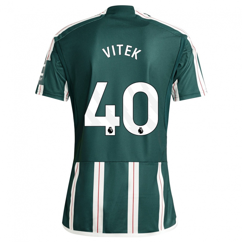 Kandiny Hombre Camiseta Radek Vitek #40 Verde Oscuro 2ª Equipación 2023/24 La Camisa México