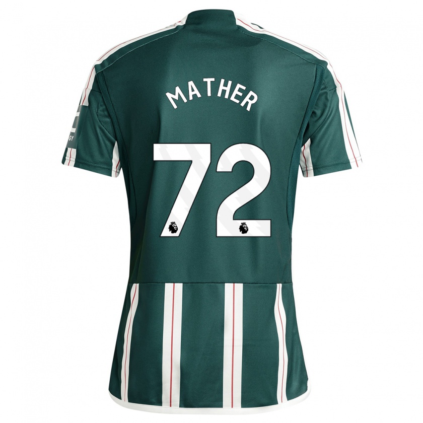 Kandiny Uomo Maglia Sam Mather #72 Verde Scuro Kit Gara Away 2023/24 Maglietta