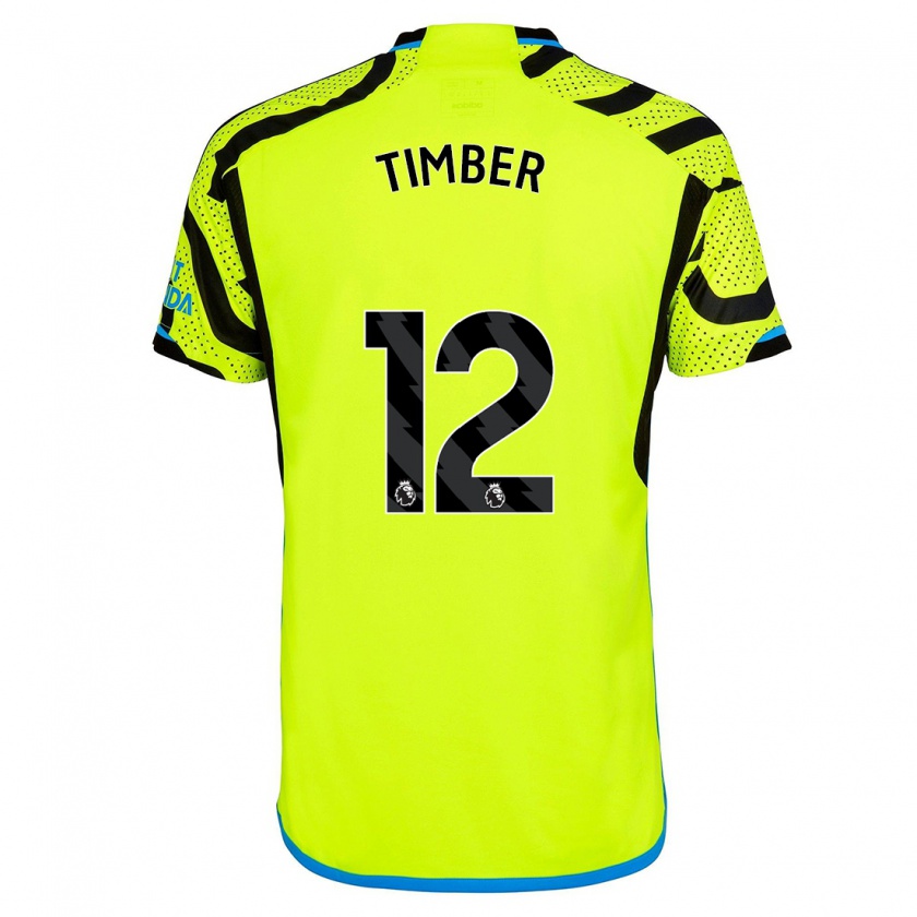 Kandiny Uomo Maglia Jurrien Timber #12 Giallo Kit Gara Away 2023/24 Maglietta