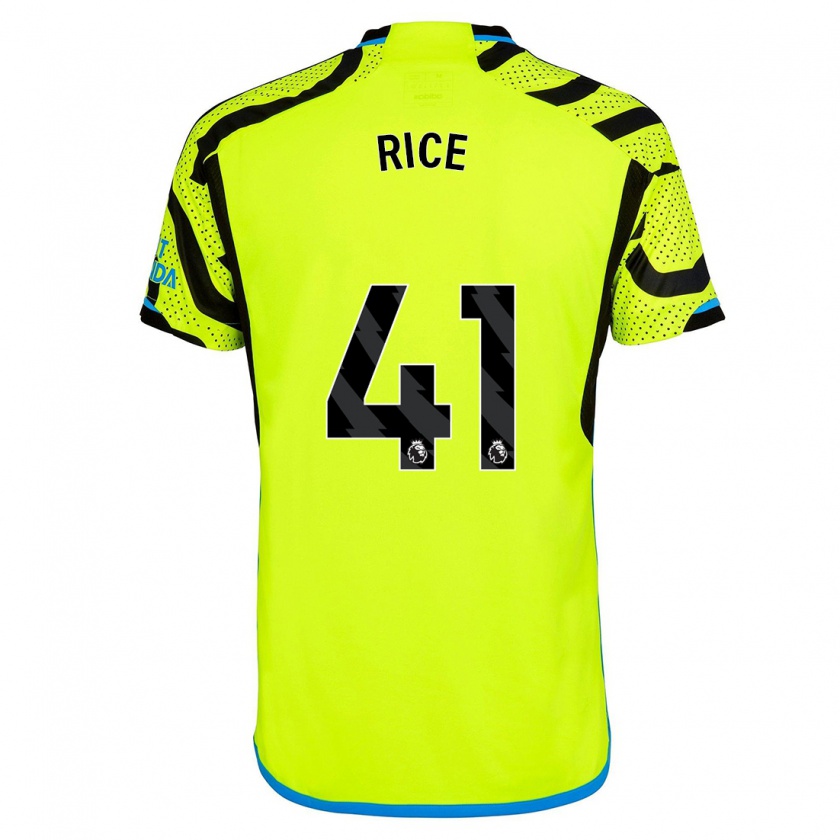 Kandiny Uomo Maglia Declan Rice #41 Giallo Kit Gara Away 2023/24 Maglietta