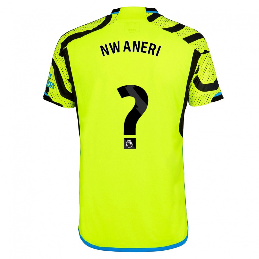 Kandiny Uomo Maglia Ethan Nwaneri #0 Giallo Kit Gara Away 2023/24 Maglietta