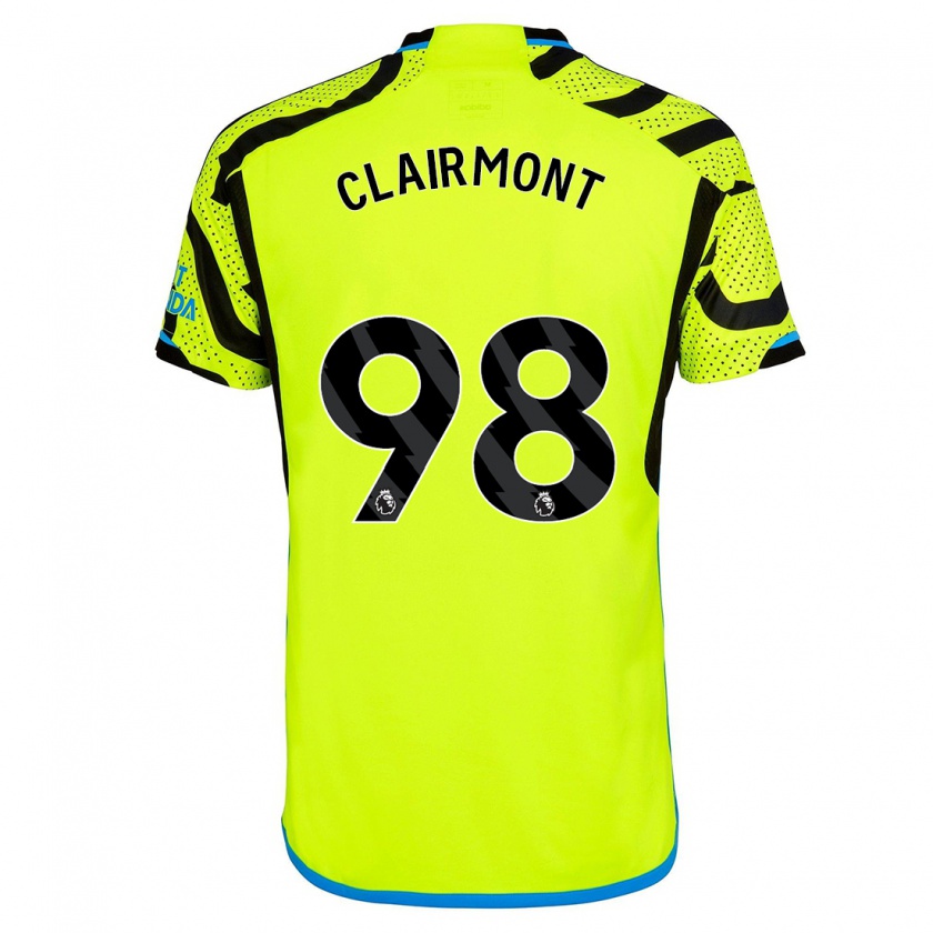 Kandiny Uomo Maglia Reece Clairmont #98 Giallo Kit Gara Away 2023/24 Maglietta