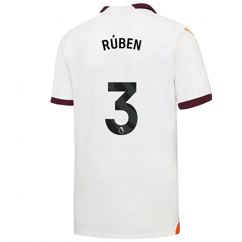 Kandiny Hombre Camiseta Rúben Dias #3 Blanco 2ª Equipación 2023/24 La Camisa