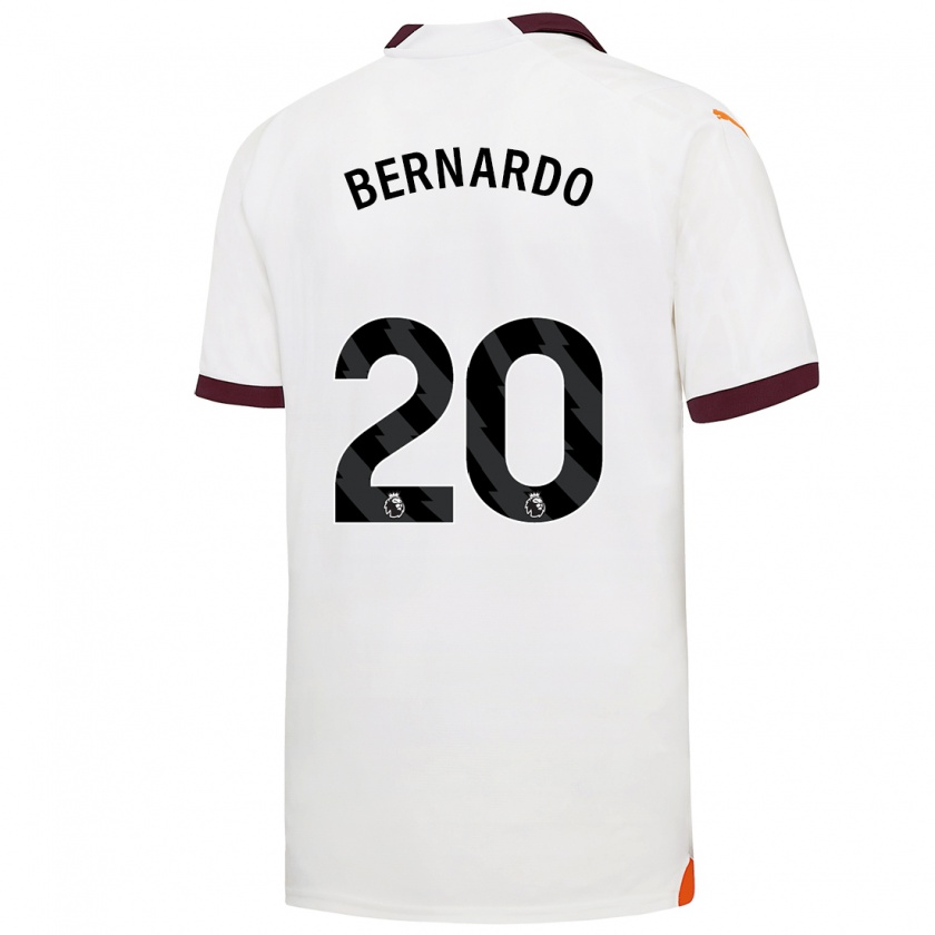 Kandiny Hombre Camiseta Bernardo Silva #20 Blanco 2ª Equipación 2023/24 La Camisa