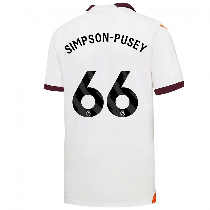 Kandiny Herren Jahmai Simpson-Pusey #66 Weiß Auswärtstrikot Trikot 2023/24 T-Shirt Österreich