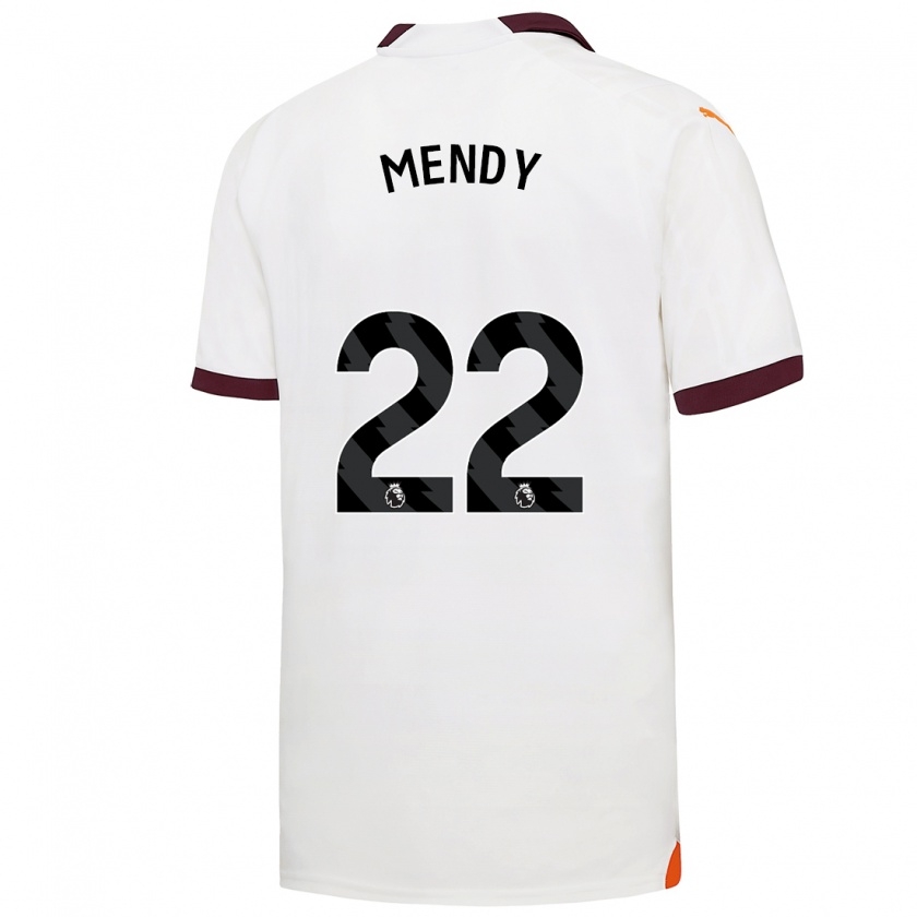 Kandiny Herren Benjamin Mendy #22 Weiß Auswärtstrikot Trikot 2023/24 T-Shirt Österreich