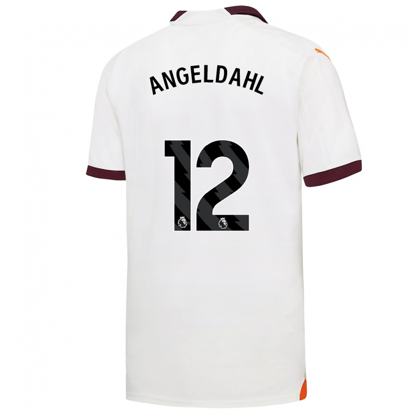 Kandiny Hombre Camiseta Filippa Angeldahl #12 Blanco 2ª Equipación 2023/24 La Camisa