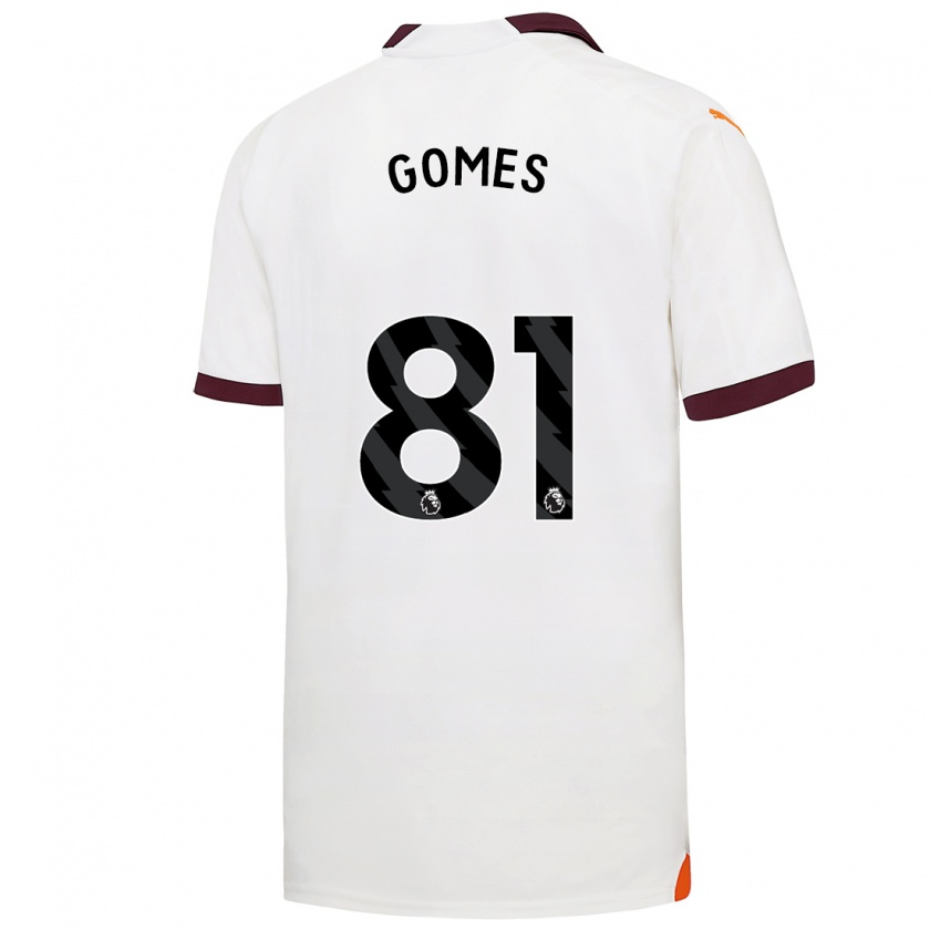 Kandiny Hombre Camiseta Claudio Gomes #81 Blanco 2ª Equipación 2023/24 La Camisa