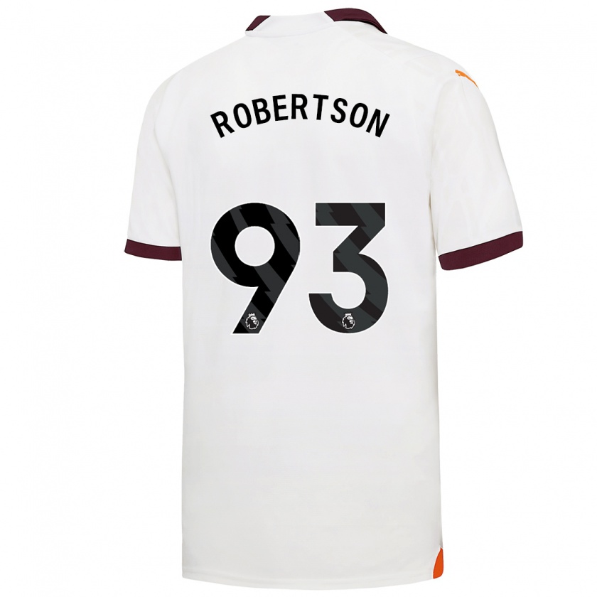 Kandiny Hombre Camiseta Alex Robertson #93 Blanco 2ª Equipación 2023/24 La Camisa