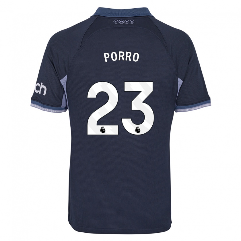 Kandiny Uomo Maglia Pedro Porro #23 Blu Scuro Kit Gara Away 2023/24 Maglietta