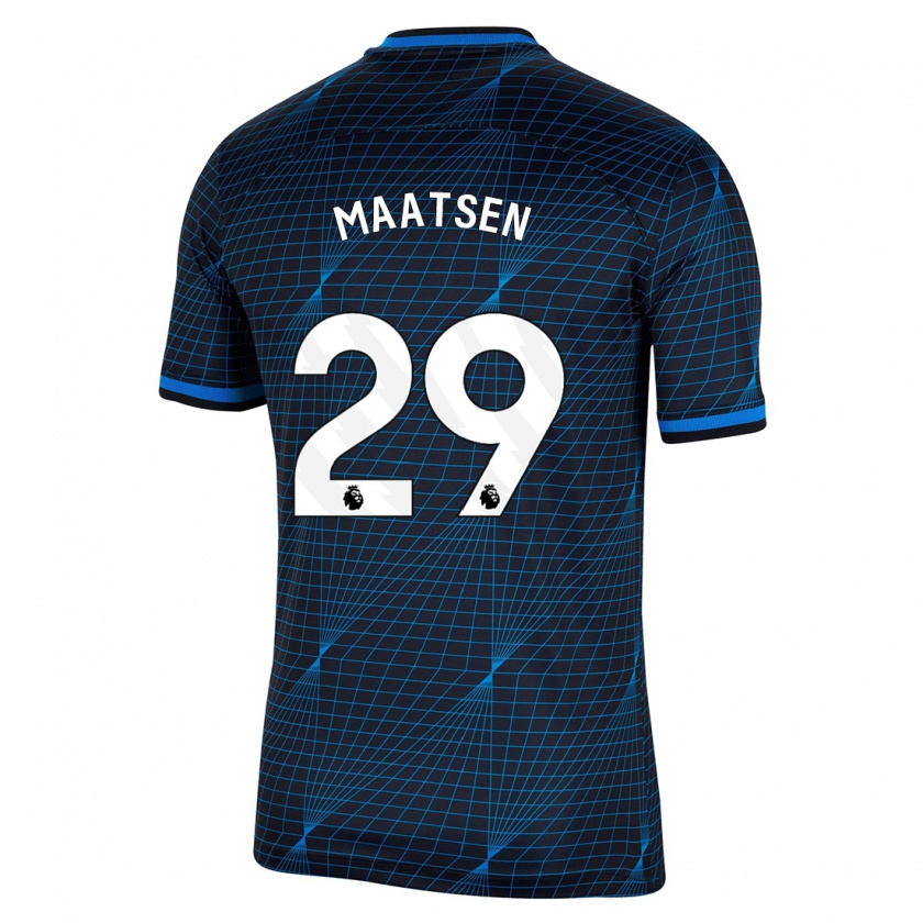 Kandiny Uomo Maglia Ian Maatsen #29 Blu Scuro Kit Gara Away 2023/24 Maglietta