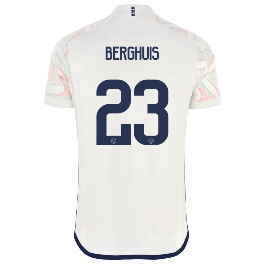 Kandiny Hombre Camiseta Steven Berghuis #23 Blanco 2ª Equipación 2023/24 La Camisa México