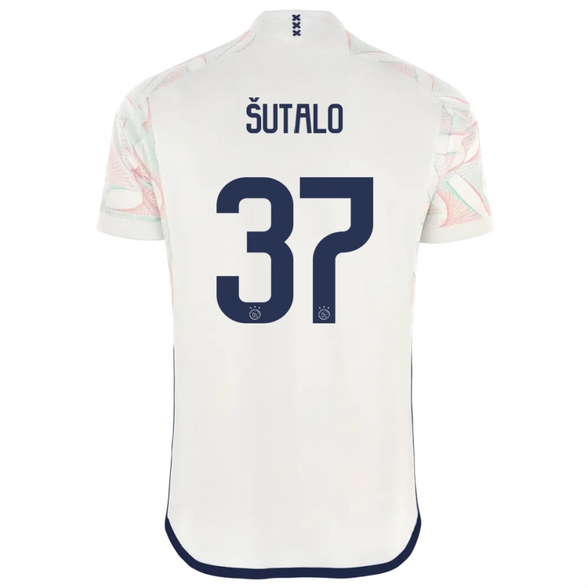 Kandiny Hombre Camiseta Josip Sutalo #37 Blanco 2ª Equipación 2023/24 La Camisa México