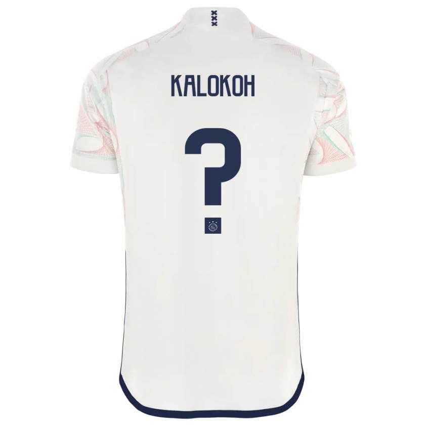 Kandiny Uomo Maglia David Kalokoh #0 Bianco Kit Gara Away 2023/24 Maglietta