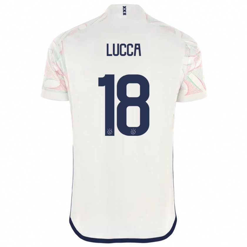 Kandiny Hombre Camiseta Lorenzo Lucca #18 Blanco 2ª Equipación 2023/24 La Camisa México