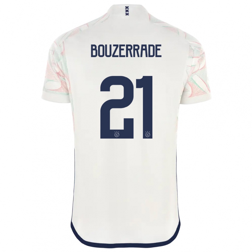 Kandiny Heren Zaina Bouzerrade #21 Wit Uitshirt Uittenue 2023/24 T-Shirt België