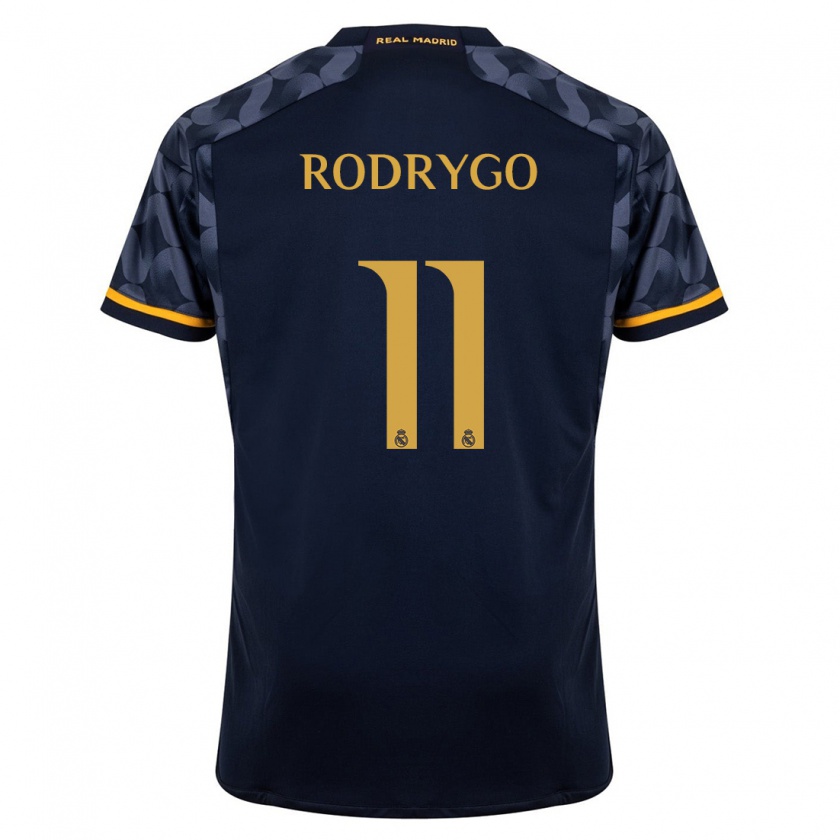 Kandiny Heren Rodrygo #11 Donkerblauw Uitshirt Uittenue 2023/24 T-Shirt België