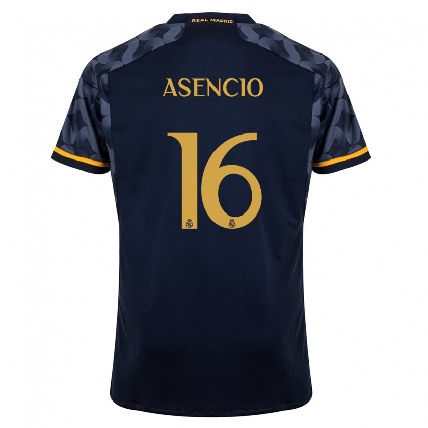 Kandiny Uomo Maglia Raúl Asencio #16 Blu Scuro Kit Gara Away 2023/24 Maglietta