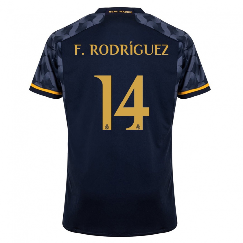 Kandiny Uomo Maglia Fer Rodríguez #14 Blu Scuro Kit Gara Away 2023/24 Maglietta