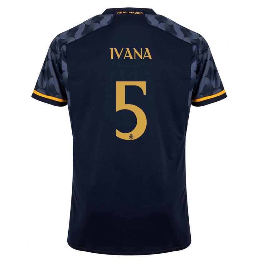 Kandiny Uomo Maglia Ivana Andres #5 Blu Scuro Kit Gara Away 2023/24 Maglietta