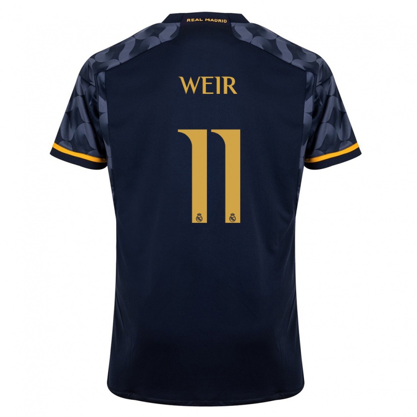 Kandiny Uomo Maglia Caroline Weir #11 Blu Scuro Kit Gara Away 2023/24 Maglietta