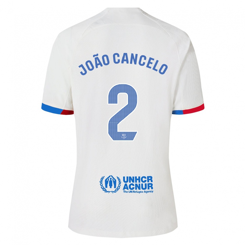 Kandiny Uomo Maglia João Cancelo #2 Bianco Kit Gara Away 2023/24 Maglietta