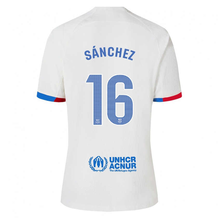 Kandiny Hombre Camiseta Edu Sánchez #16 Blanco 2ª Equipación 2023/24 La Camisa