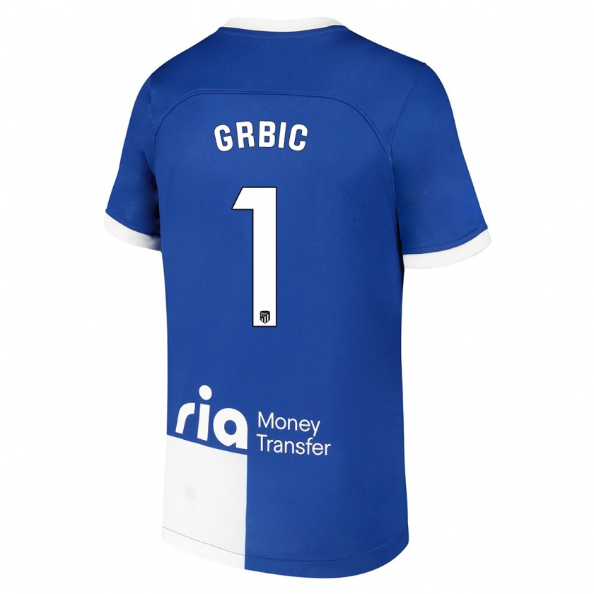 Kandiny Uomo Maglia Ivo Grbic #1 Blu Bianco Kit Gara Away 2023/24 Maglietta