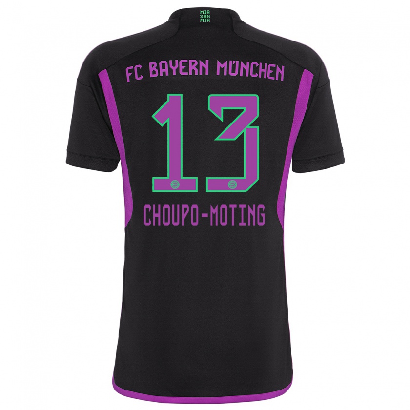 Kandiny Uomo Maglia Eric Maxim Choupo-Moting #13 Nero Kit Gara Away 2023/24 Maglietta