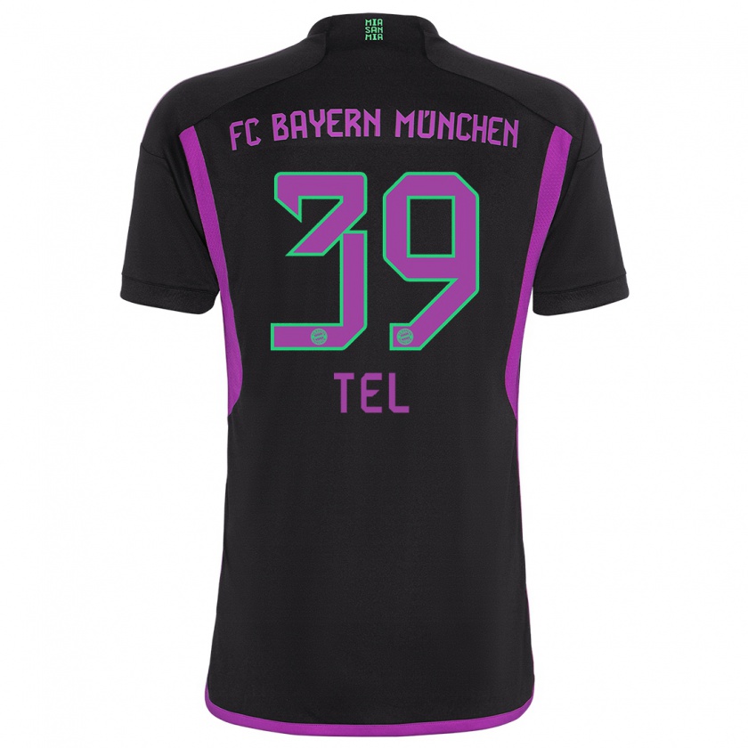 Kandiny Uomo Maglia Mathys Tel #39 Nero Kit Gara Away 2023/24 Maglietta